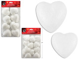 Craft Foam Heart Assortments. 2 Asst.: 12pk 1-7/8in / 8pk 2-3/8in. Pbh.