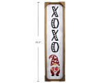 31.5in x 7-7/8in V'tine Gnome Framed MDF Plaque. English Only