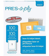 Labels Laser & Ink Jet 8-1/2" x 11" White  (100/pack)