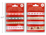 4pk 1m x 1cm Printed Heart Ribbon. Total: 4m. 2 Asst.Styles. T.o.c.