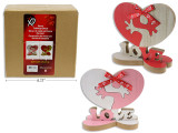 8.25in Die-Cut Puzzle Heart Tabletop Decoration w/Ribbon. Brown Box w/Colour Label. English Only