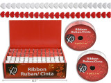 3yd (2.7m) x 0.75in V'tine Die-Cut Heart Ribbon. 2 Cols: Red / White. 52/Dsp.