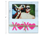 7.87in x 7.09in 2-Layers XOXO MDF Photo Frame. Fits 4R Photos.