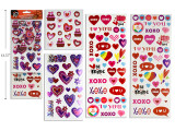 3-in-1 Vtine Sticker Pack. 3 Asst.Styles. Incl: I1Sht Epoxy + 1Sht Holographic + 1Sht Basic. Pbh. English Only