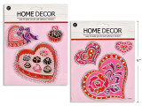 7-1/8in x 6.5in Vtine Holographic Outline Puffy Room Decor. 2 Asst. Pbh.