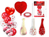 10pk V'tine Balloons Set. Polybag w/Insert.