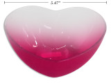 5.47in(L) V'tine Gradient Frosted Heart Bowl.