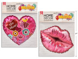 7in x 6.75in Vtine Balloon Room Decor. 2 Asst. Pbh.