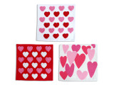 17.7in x 17.7in Tuffed Heart Cushion Cover. Stuffing not Included. 2 Asst.Styles. h/c.