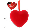 4.72in x 4.72in Hanging Flocked Foam Heart. Cht.