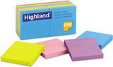 Sticky Notes Highland 3"x 3" Bright Colors (Dozen)