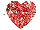 15.5in x 15.5in V'tine Die-cut Heart Vinyl Placemat. Cht.