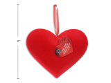 7.48in x 6.69in Hanging Flocked Foam Heart. Cht.