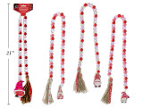 29.5in V'tine Wooden Beads Decor w/Die-Cut Gnome &Jute Tassel. 15mm Beads. 4 Asst.Styles. h/c. English Only