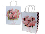 V'tine White Kraft Giftbag - Medium. Twisted Paper Handle. English Only
