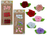 18pcs 1.57in Satin Ribbon Rose Table Scatter / Decoration. 2 Asst.Styles. b/c.