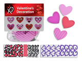 12pk 3.74in x 3.94in EVA Foam Vtine Funny Face. 6 Design/Pack. Fold Over Header.