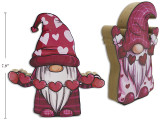 7.87in V'tine MDF Die-Cut Gnome Tabletop Decor. 2 Asst.Styles.
