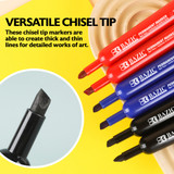 Markers Bazic Assorted Colors/Chisel Tip (Dozen)