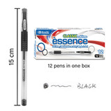 Essence Gel Pen w/Grip Black Ink/Medium Tip (Dozen)