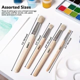 Brush Set Ass't Round Natural Bristle 4ct.