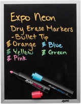 Dry Erase Expo Markers Assorted Colors/Bullet Tip (Neons)