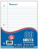 Filler Paper-80 Sheets (Wide Ruled)