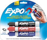 Dry Erase Expo Markers Assorted Colors/Chisel Tip 3ct. (4/12) (w/Magnetic Clip Eraser)