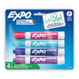 Dry Erase Expo Markers Assorted Colors/Chisel Tip 4ct. (12/48)