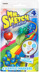 Markers Mr.Sketch Chisel Tip/Assorted Colors 4Pk