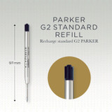 Refill Parker Ball Point Quink Flow Medium Black (0/12)