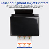 Round Labels Matte White-Laser/Inkjet 2-1/2"  8 Sheets (Waterproof) (72 Labels)