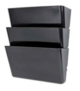 Wall File Holder-3 Pockets Legal/Smoked