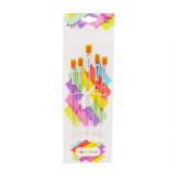 Brush Set-Flat w/Clear Handle 5ct.