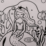Tote Bag Coloring Kit-Mermaid