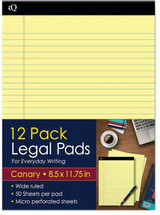 Writing Pad Letter-Canary 12Pk
