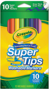 Markers Crayola Super Tips 10Pk-Washables