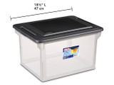 File Box w/Lid -Clear 18 x 14 x 11" (#1868)
