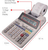 Printing Calculator 12-Digit LCD 2-Color (EL-1750V)