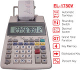 Printing Calculator 12-Digit LCD 2-Color (EL-1750V)