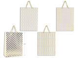 Gift Bags Matte Gold & Black Assorted Large