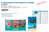 2025 2-Year Monthly Planner with PVC Jacket Photographic Assortment