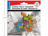 Binder Clips-Fashion/Assorted Colors 18Pk