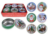 Cookie Xmas Character Tin in Disp 1.65in