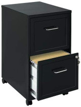 Vertical File Cabinet-2 Drawers (SmartFile), Letter Size, Charcoal & Black (#21969)