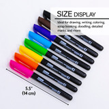 Markers Bazic Assorted Colors/Fine Tip 8ct.  (Pocket Clip)