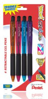 Pen Wow! Gel Colors Medium/Retractable 4Pk