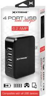 USB Home Charger 4-Port/6.2Amp