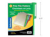 File Folder Letter/Assorted Colors 3Pk (Plastic)