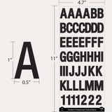 Letter & Number Stickers 1" Black (6 Sheets)